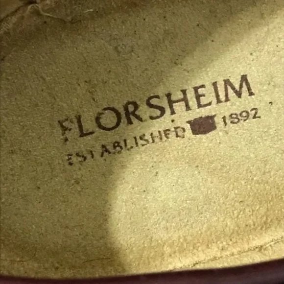 💫Florsheim Burgundy Leather Penny Loafers Sz-10 1/2 D - Picture 7 of 8